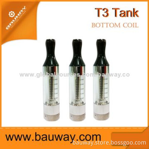 T3 Bottom Coil Atomizers, Fit eGo or Evod Batteries, 7 Colors